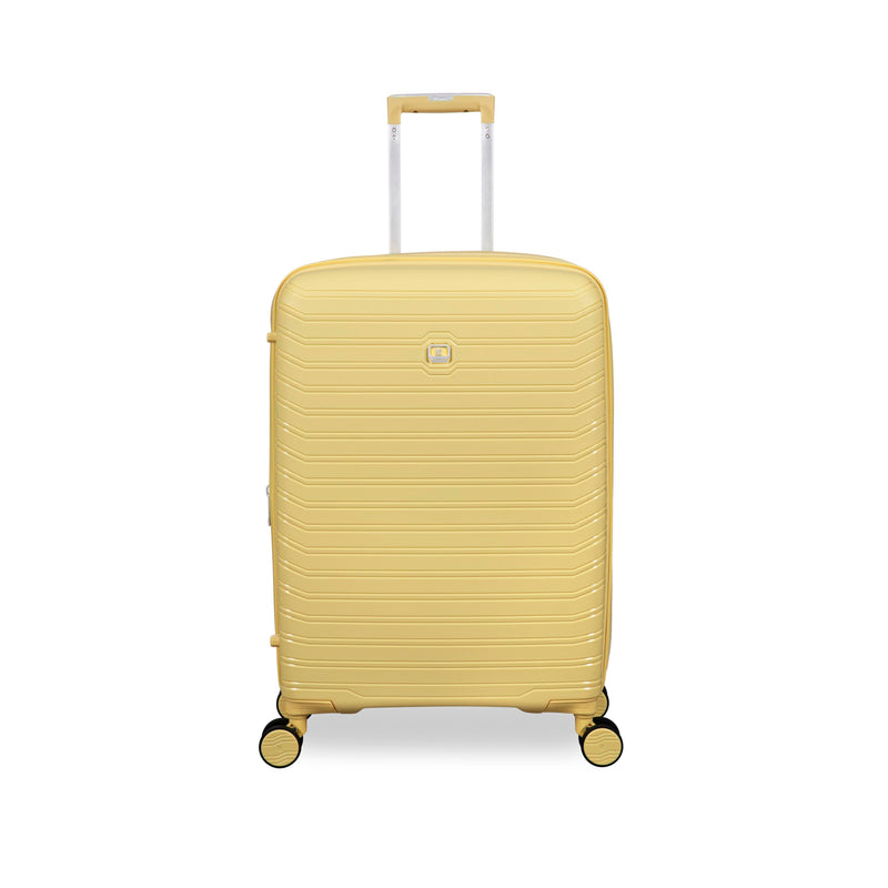 Continuous 26" Hardside Checked 8 Wheel Expandable Spinner (Mellow Yellow)
