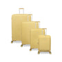 Continuous 4 Piece Hardside Expandable 8 Wheel Spinner Luggage Set with Hard-Pocket Carry-On (Mellow Yellow)