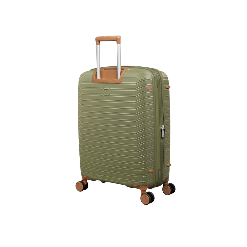 Continuous 4 Piece Hardside Expandable 8 Wheel Spinner Luggage Set (Olive Drab)