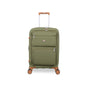 Continuous 4 Piece Hardside Expandable 8 Wheel Spinner Luggage Set with Soft-Pocket Carry-On (Olive Drab)
