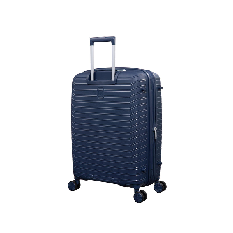 Continuous 4 Piece Hardside Expandable 8 Wheel Spinner Luggage Set with Soft-Pocket Carry-On (Outer Space)