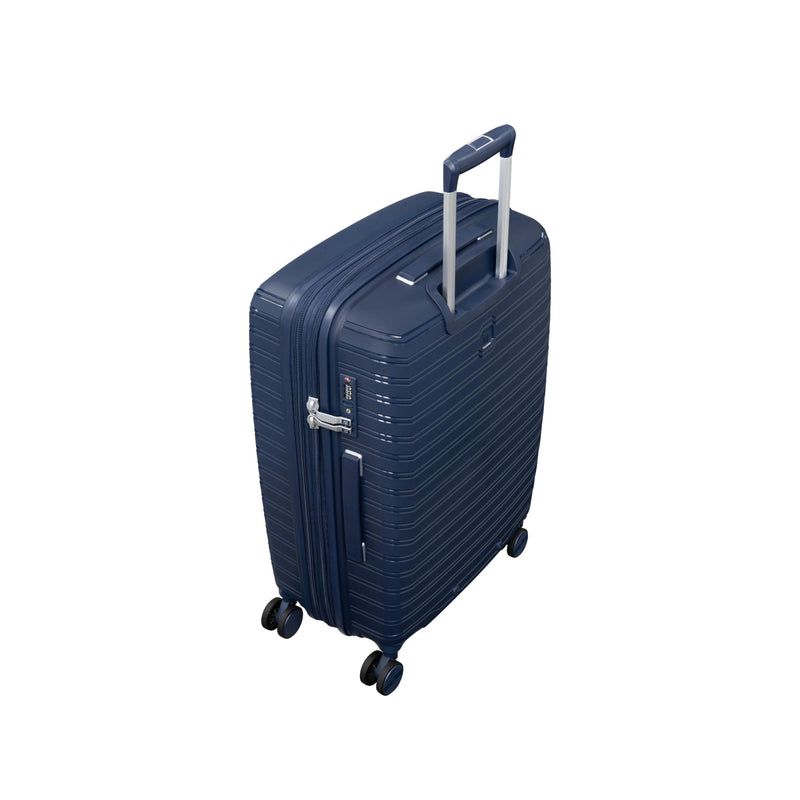 Continuous 4 Piece Hardside Expandable 8 Wheel Spinner Luggage Set with Soft-Pocket Carry-On (Outer Space)