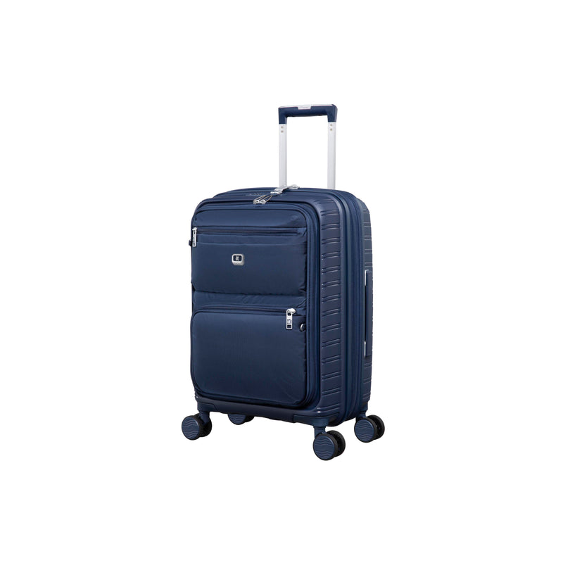 Continuous 4 Piece Hardside Expandable 8 Wheel Spinner Luggage Set with Soft-Pocket Carry-On (Outer Space)