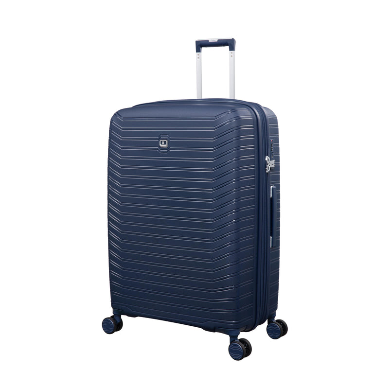 Continuous 4 Piece Hardside Expandable 8 Wheel Spinner Luggage Set with Hard-Pocket Carry-On (Outer Space)