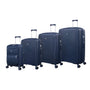 Continuous 4 Piece Hardside Expandable 8 Wheel Spinner Luggage Set with Soft-Pocket Carry-On (Outer Space)