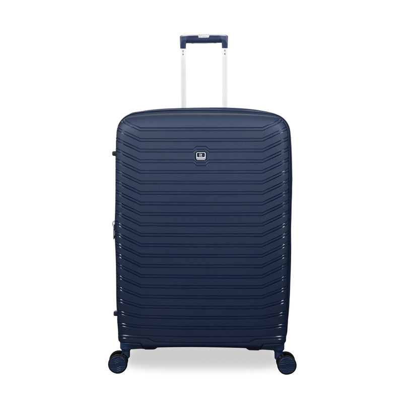 Continuous 4 Piece Hardside Expandable 8 Wheel Spinner Luggage Set with Soft-Pocket Carry-On (Outer Space)