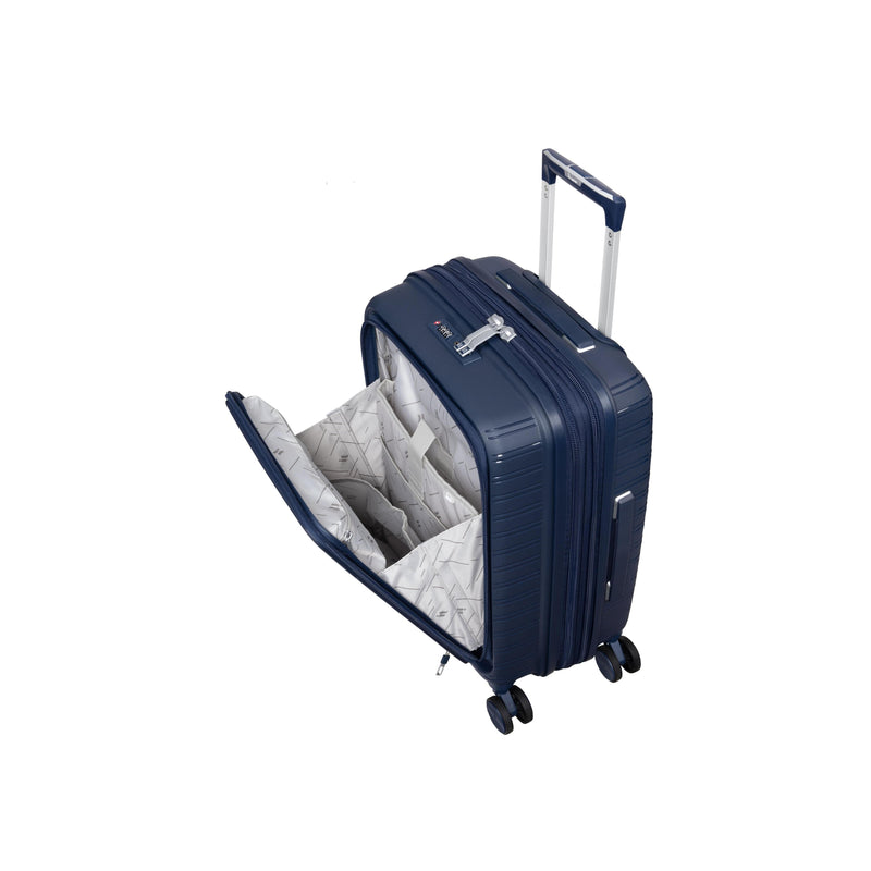 Continuous 4 Piece Hardside Expandable 8 Wheel Spinner Luggage Set with Hard-Pocket Carry-On (Outer Space)