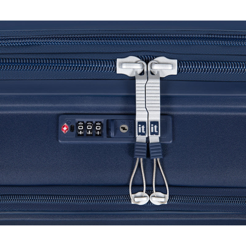 Continuous 4 Piece Hardside Expandable 8 Wheel Spinner Luggage Set with Hard-Pocket Carry-On (Outer Space)