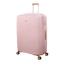 Continuous 4 Piece Hardside Expandable 8 Wheel Spinner Luggage Set with Soft-Pocket Carry-On (Peach Whip)