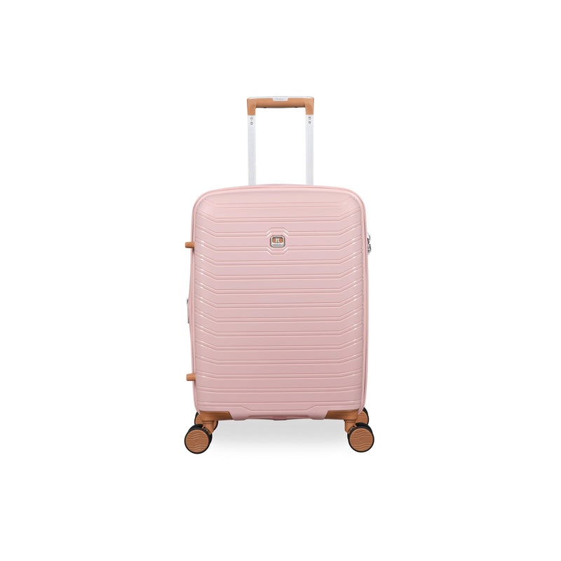 Continuous 4 Piece Hardside Expandable 8 Wheel Spinner Luggage Set (Peach Whip)