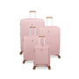 Continuous 4 Piece Hardside Expandable 8 Wheel Spinner Luggage Set with Hard-Pocket Carry-On (Peach Whip)