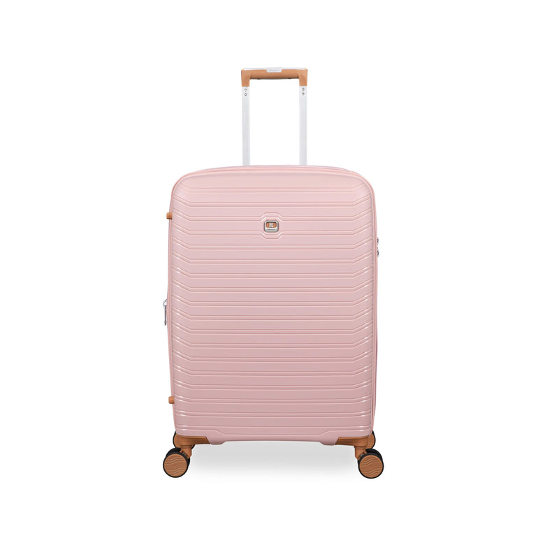 Continuous 4 Piece Hardside Expandable 8 Wheel Spinner Luggage Set (Peach Whip)