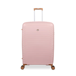 Continuous 30" Hardside Checked 8 Wheel Expandable Spinner (Peach Whip)