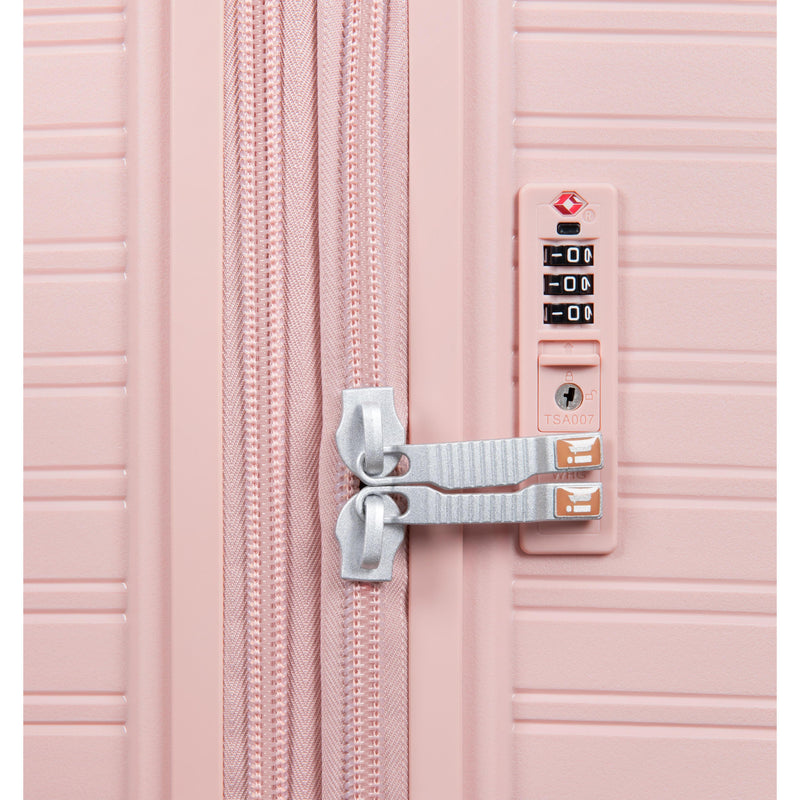 Continuous 22" Hardside Carry-On 8 Wheel Expandable Spinner (Peach Whip)
