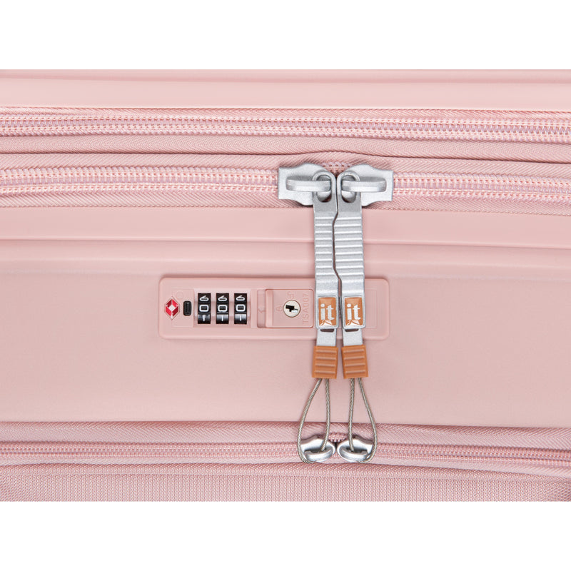 Continuous 22" Hardside Carry-On 8 Wheel Expandable Spinner with Soft Pocket (Peach Whip)