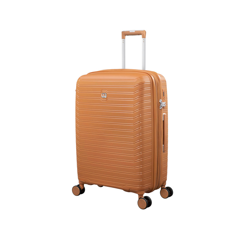 Continuous 4 Piece Hardside Expandable 8 Wheel Spinner Luggage Set with Hard-Pocket Carry-On (Pumpkin Spice)