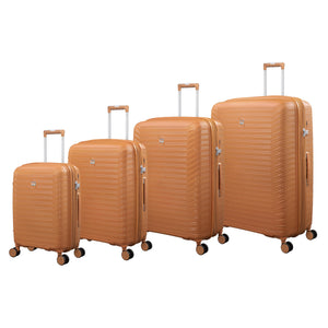 Continuous 4 Piece Hardside Expandable 8 Wheel Spinner Luggage Set (Pumpkin Spice)