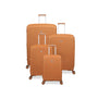 Continuous 4 Piece Hardside Expandable 8 Wheel Spinner Luggage Set (Pumpkin Spice)