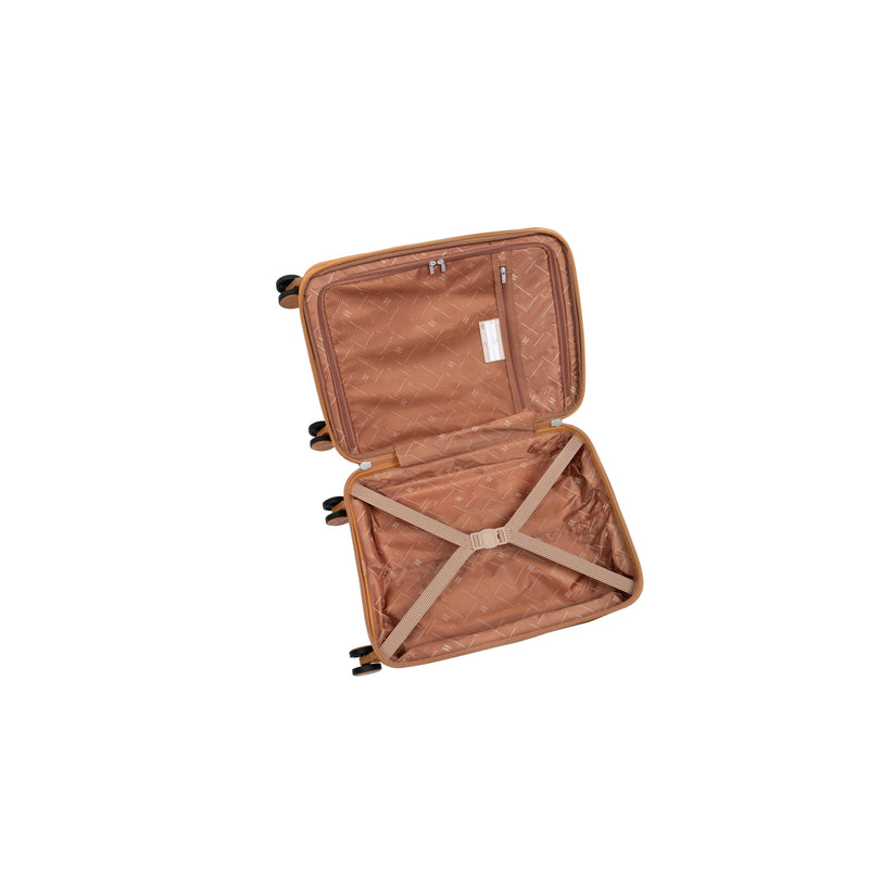 Continuous 4 Piece Hardside Expandable 8 Wheel Spinner Luggage Set (Pumpkin Spice)