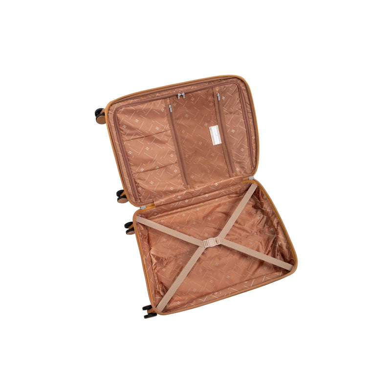 Continuous 4 Piece Hardside Expandable 8 Wheel Spinner Luggage Set (Pumpkin Spice)