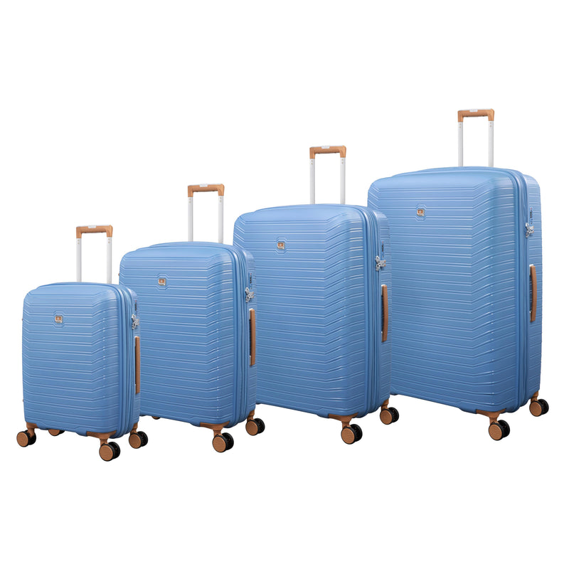 Continuous 4 Piece Hardside Expandable 8 Wheel Spinner Luggage Set (Quiet Harbour)