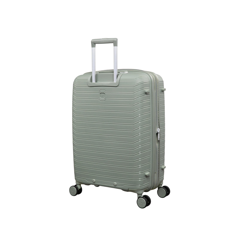 Continuous 4 Piece Hardside Expandable 8 Wheel Spinner Luggage Set with Soft-Pocket Carry-On (Seagrass)