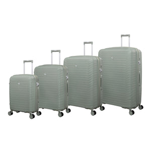 Continuous 4 Piece Hardside Expandable 8 Wheel Spinner Luggage Set (Seagrass)