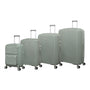 Continuous 4 Piece Hardside Expandable 8 Wheel Spinner Luggage Set with Soft-Pocket Carry-On (Seagrass)