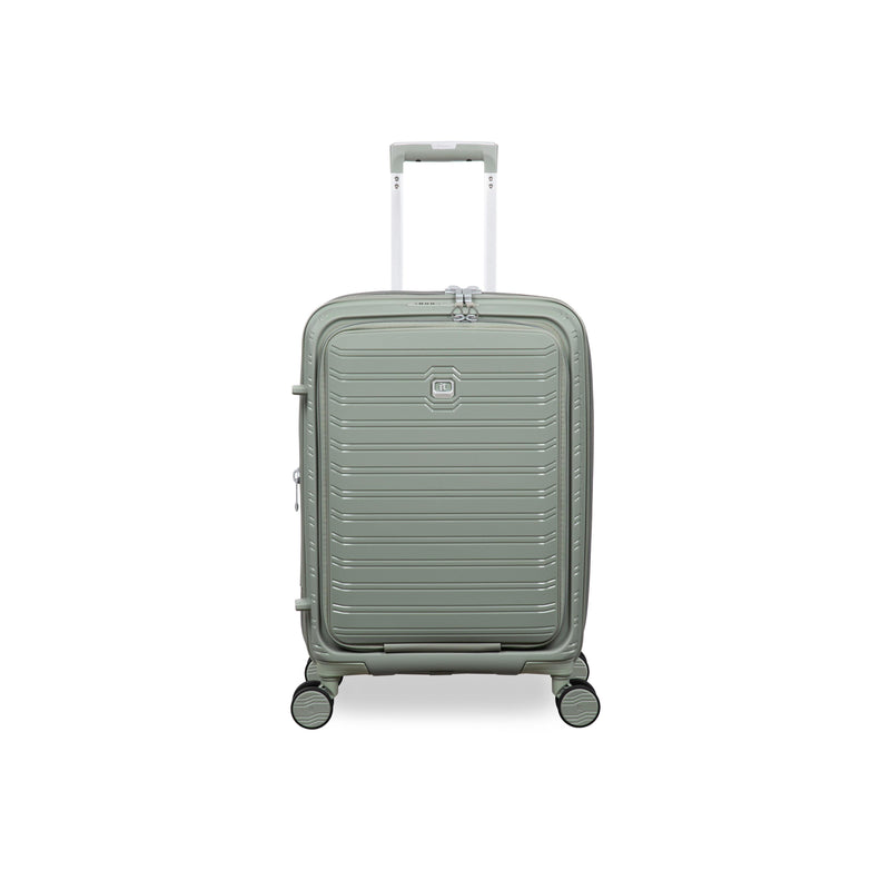 Continuous 4 Piece Hardside Expandable 8 Wheel Spinner Luggage Set with Hard-Pocket Carry-On (Seagrass)