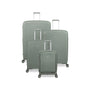 Continuous 4 Piece Hardside Expandable 8 Wheel Spinner Luggage Set with Hard-Pocket Carry-On (Seagrass)