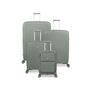 Continuous 4 Piece Hardside Expandable 8 Wheel Spinner Luggage Set with Soft-Pocket Carry-On (Seagrass)