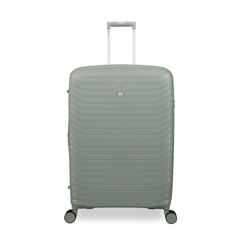 Continuous 4 Piece Hardside Expandable 8 Wheel Spinner Luggage Set with Soft-Pocket Carry-On (Seagrass)