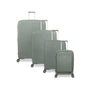 Continuous 4 Piece Hardside Expandable 8 Wheel Spinner Luggage Set with Hard-Pocket Carry-On (Seagrass)