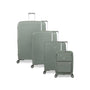 Continuous 4 Piece Hardside Expandable 8 Wheel Spinner Luggage Set with Soft-Pocket Carry-On (Seagrass)