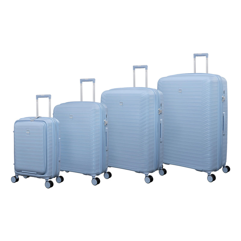 Continuous 4 Piece Hardside Expandable 8 Wheel Spinner Luggage Set with Hard-Pocket Carry-On (Skyway)