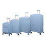 Continuous 4 Piece Hardside Expandable 8 Wheel Spinner Luggage Set with Soft-Pocket Carry-On (Skyway)