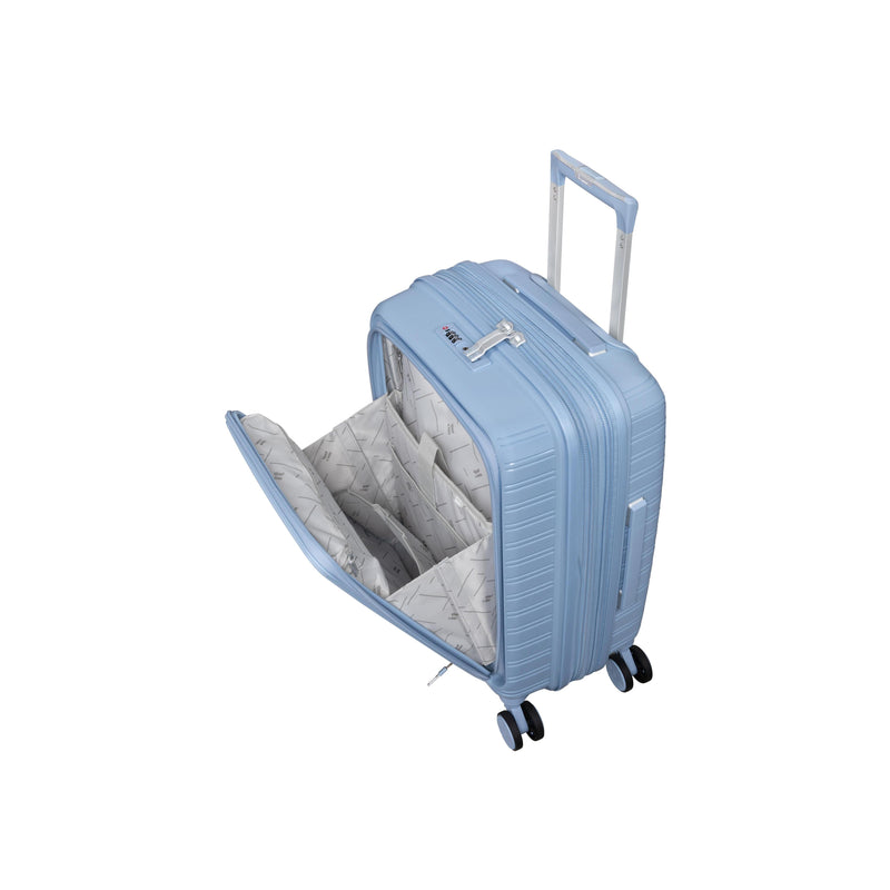 Continuous 4 Piece Hardside Expandable 8 Wheel Spinner Luggage Set with Hard-Pocket Carry-On (Skyway)