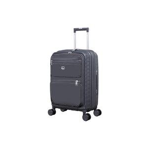 Continuous 22" Hardside Carry-On 8 Wheel Expandable Spinner with Soft Pocket (Warm Charcoal)