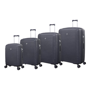 Continuous 4 Piece Hardside Expandable 8 Wheel Spinner Luggage Set (Warm Charcoal)
