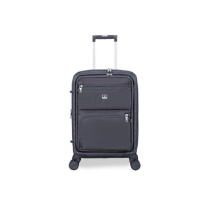 Continuous 22" Hardside Carry-On 8 Wheel Expandable Spinner with Soft Pocket (Warm Charcoal)