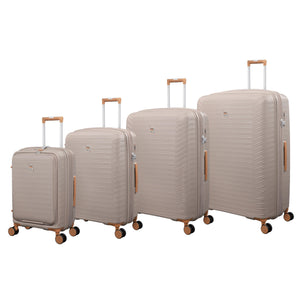 Continuous 4 Piece Hardside Expandable 8 Wheel Spinner Luggage Set with Hard-Pocket Carry-On (Crockery)