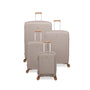 Continuous 4 Piece Hardside Expandable 8 Wheel Spinner Luggage Set with Hard-Pocket Carry-On (Crockery)