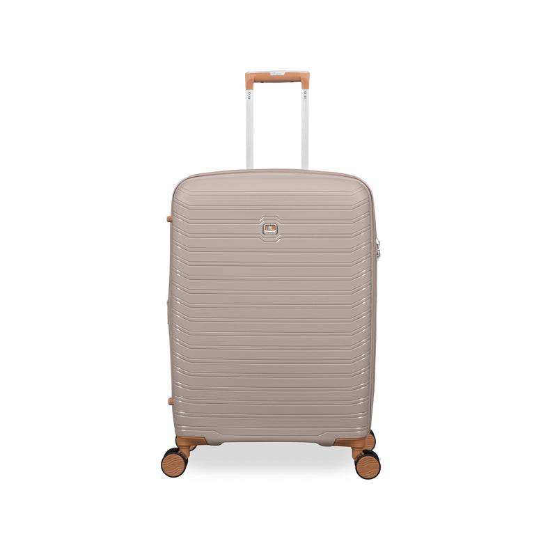 Continuous 4 Piece Hardside Expandable 8 Wheel Spinner Luggage Set with Hard-Pocket Carry-On (Crockery)