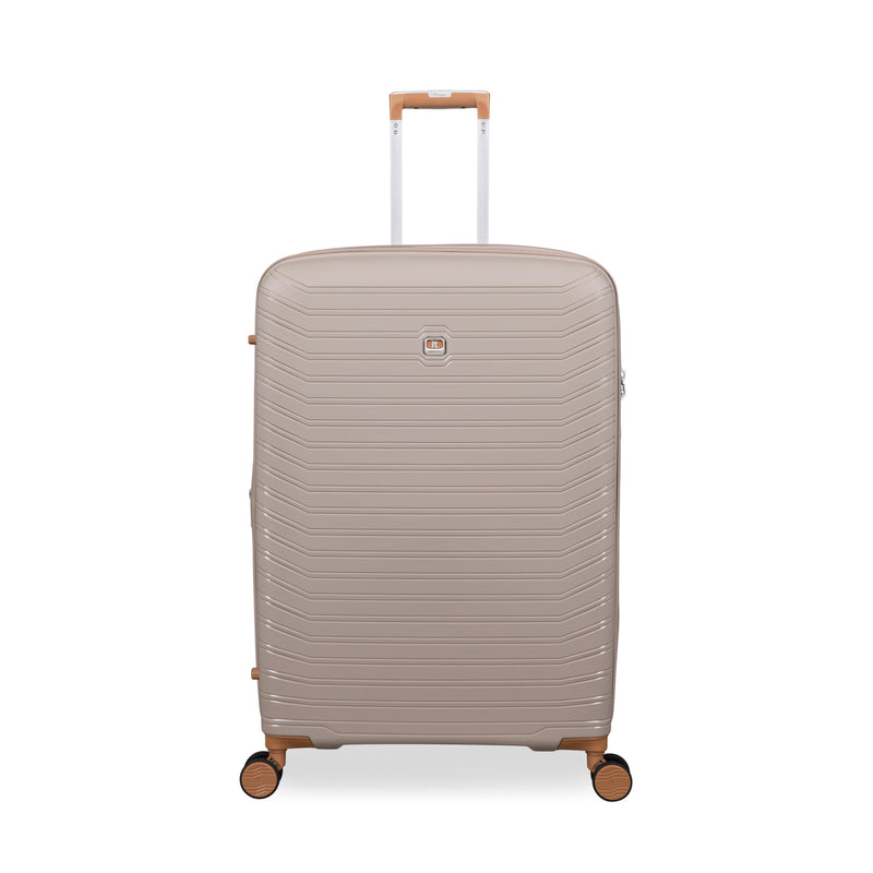Continuous 4 Piece Hardside Expandable 8 Wheel Spinner Luggage Set with Hard-Pocket Carry-On (Crockery)