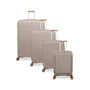 Continuous 4 Piece Hardside Expandable 8 Wheel Spinner Luggage Set with Hard-Pocket Carry-On (Crockery)