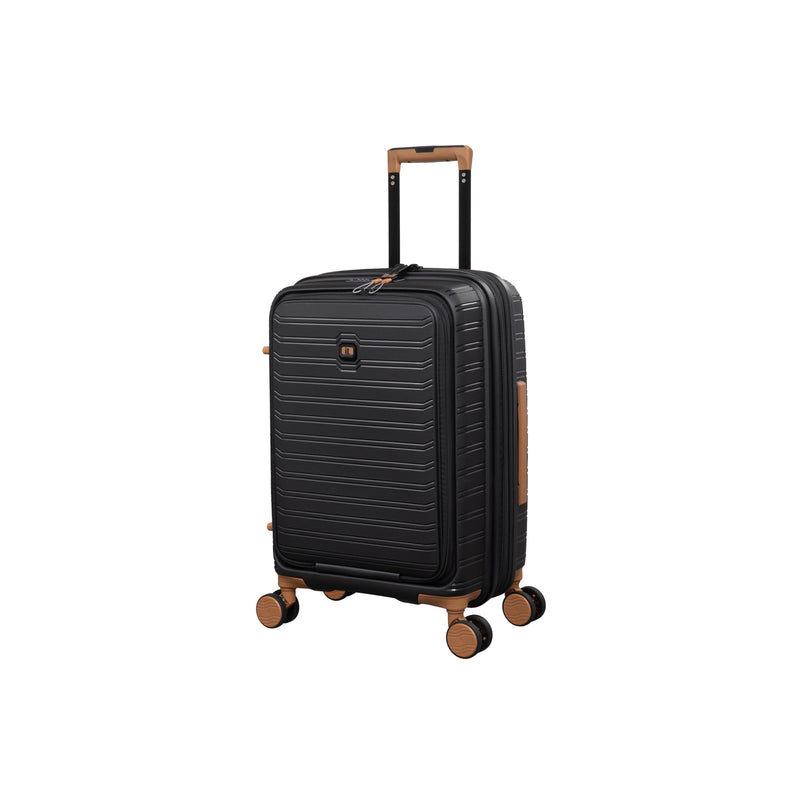 Continuous 22" Hardside Carry-On 8 Wheel Expandable Spinner with Hard Pocket (Black)