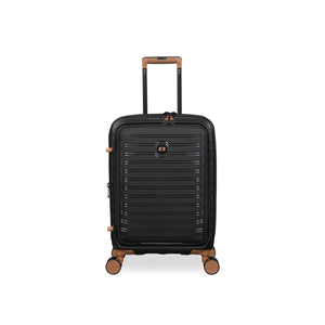 Continuous 22" Hardside Carry-On 8 Wheel Expandable Spinner with Hard Pocket (Black)