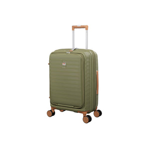 Continuous 22" Hardside Carry-On 8 Wheel Expandable Spinner with Hard Pocket (Olive Drab)