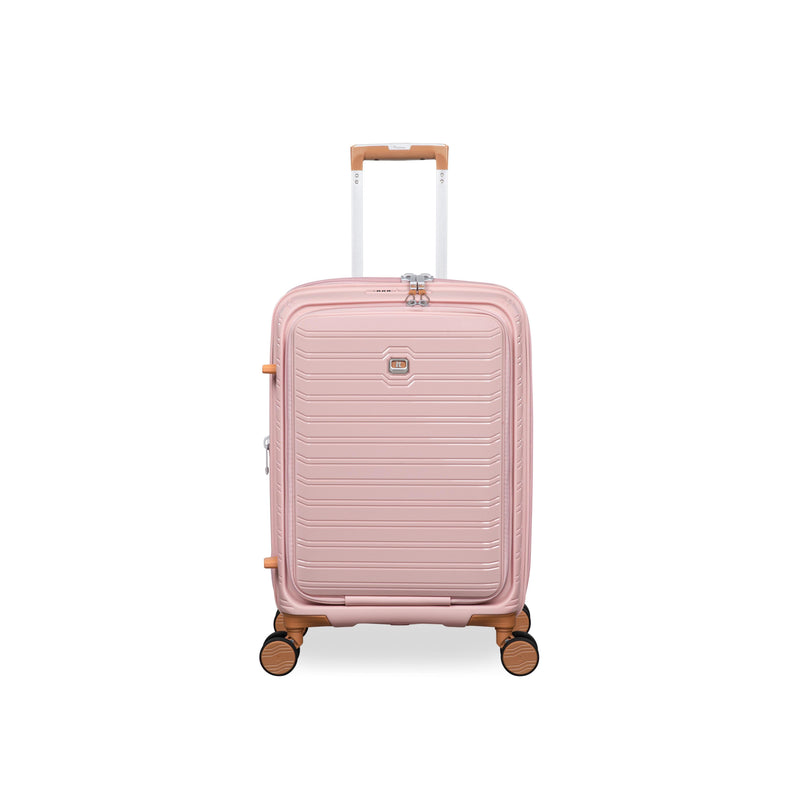 Continuous 22" Hardside Carry-On 8 Wheel Expandable Spinner with Hard Pocket (Peach Whip)