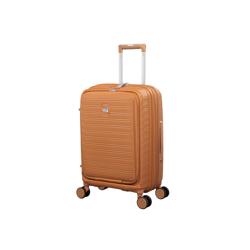 Continuous 22" Hardside Carry-On 8 Wheel Expandable Spinner with Hard Pocket (Pumpkin Spice)